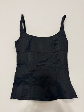 Black Women's Top with Adjustable Straps